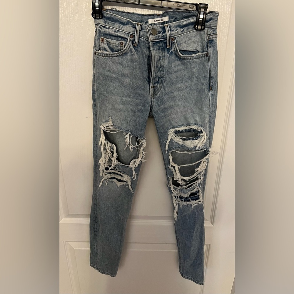 GRLFRND Light Blue Distressed Skinny Jeans - Picture 2 of 7